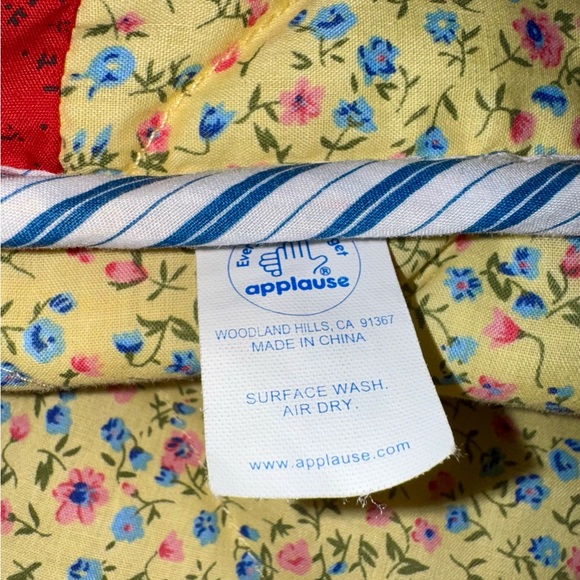 Vintage Applause Raggedy Ann & Andy Appliqué Quilt 46” X 54” Comforter Floral - Picture 2 of 10